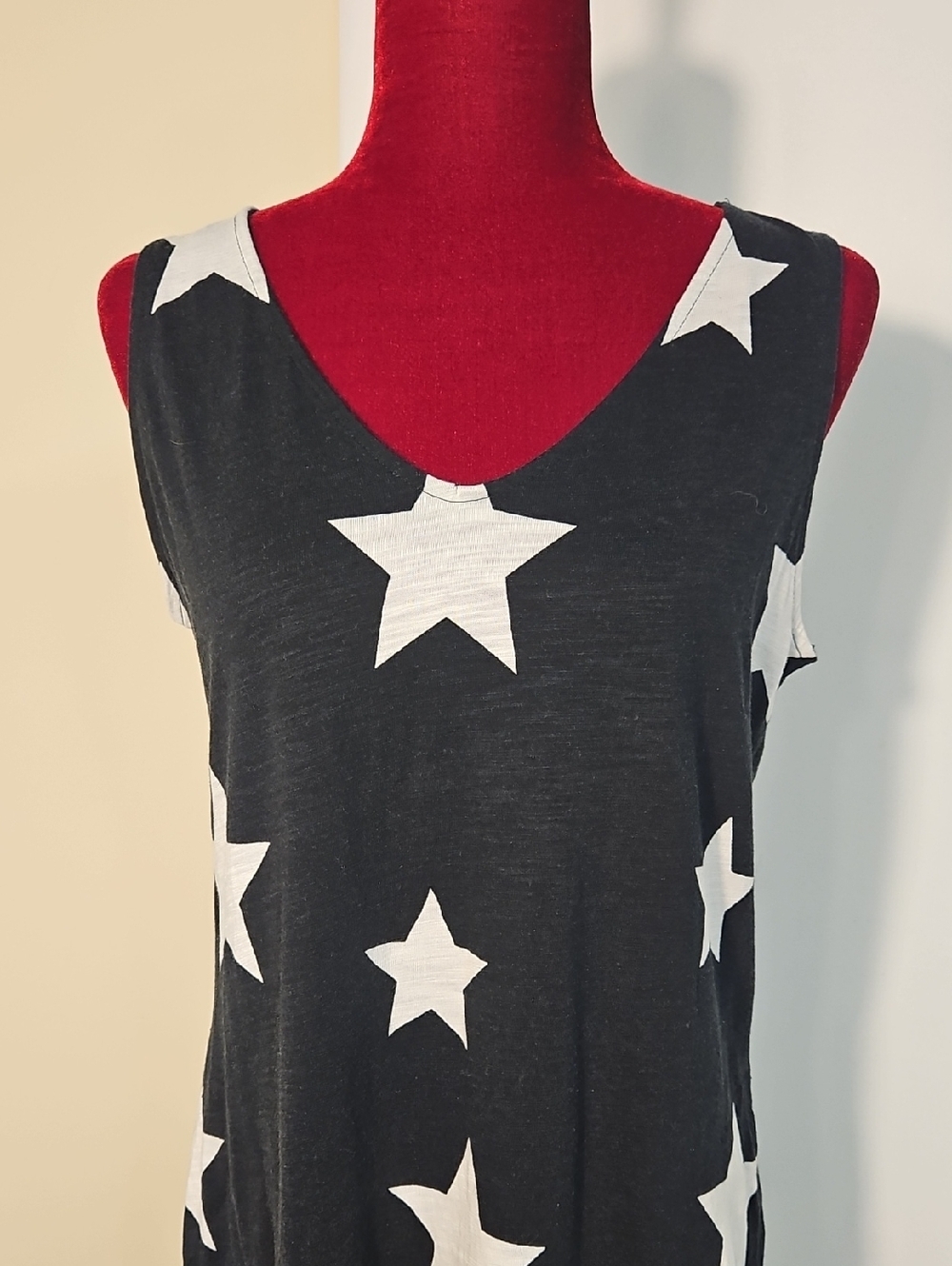 Belle By Kim Gravel Patriotic Sleeveless Maxi Dress Size Medium - Picture 2 of 8